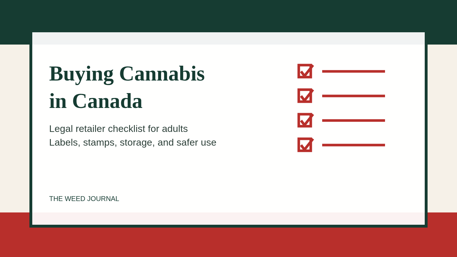 Buying Cannabis in Canada: Legal Retailer Checklist