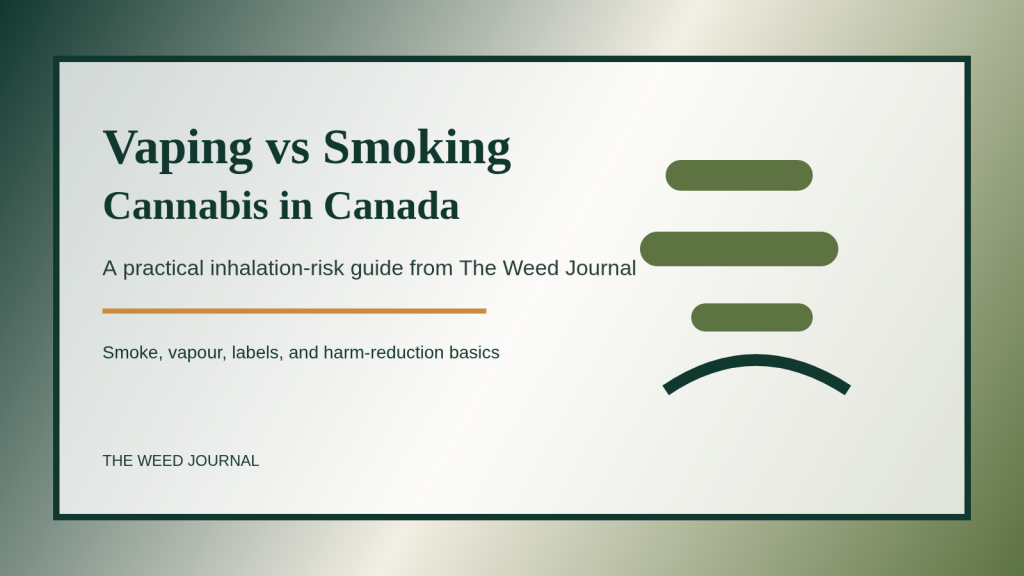Vaping vs Smoking Cannabis in Canada: What to Know