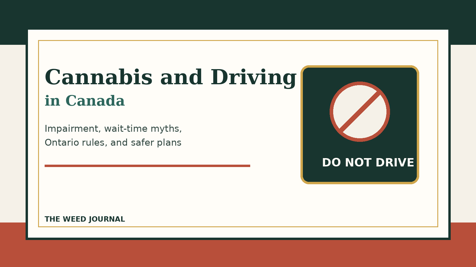 Cannabis and Driving in Canada: What Adults Should Know